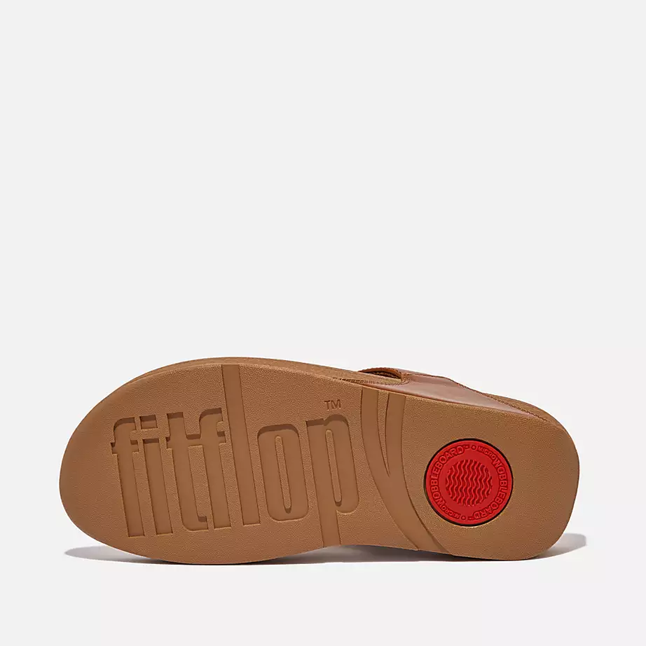 FitFlop Women's Lulu Leather Flip Flops- Light Tan - Image 4