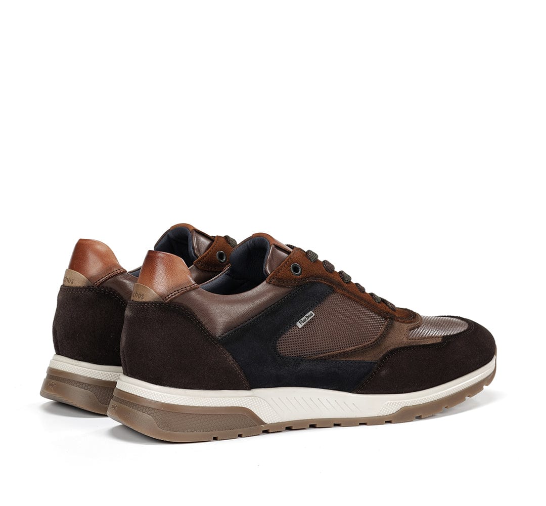 Fluchos Men's Louis Leather Sneakers- Cafe - Image 4