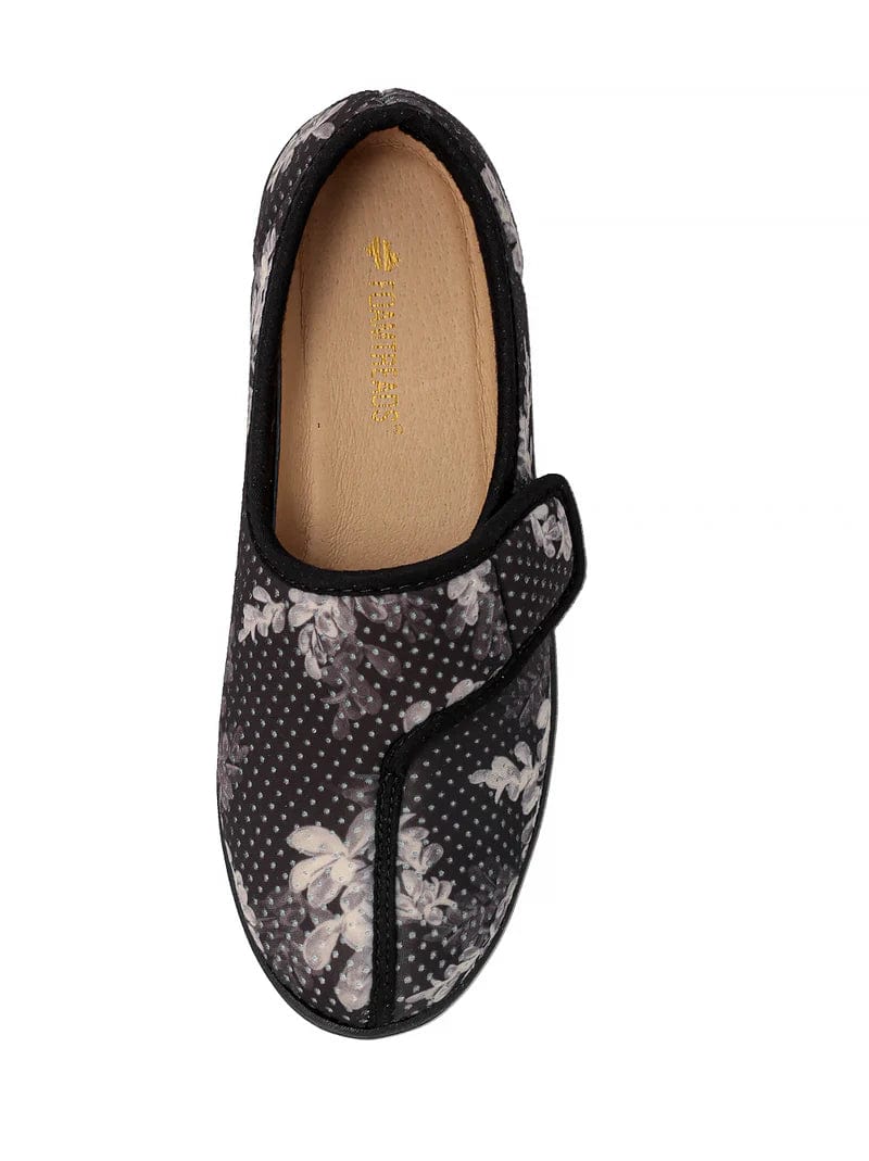 Foamtreads Women's Jewel 2 Slippers - Black/ White Floral - Image 3