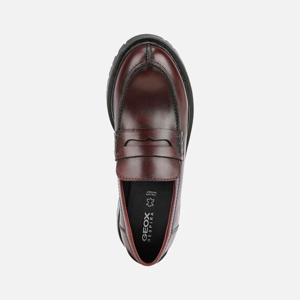 Geox Women's Bleyze Loafers- Bordeaux - Image 4