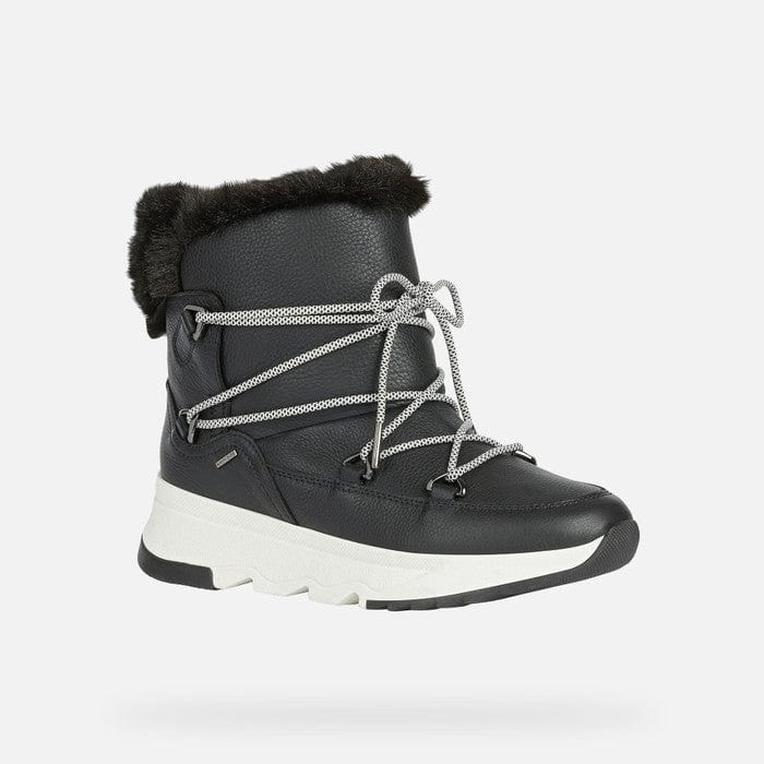 Geox Women's Falena Leather Winter Boots- Black - Image 2