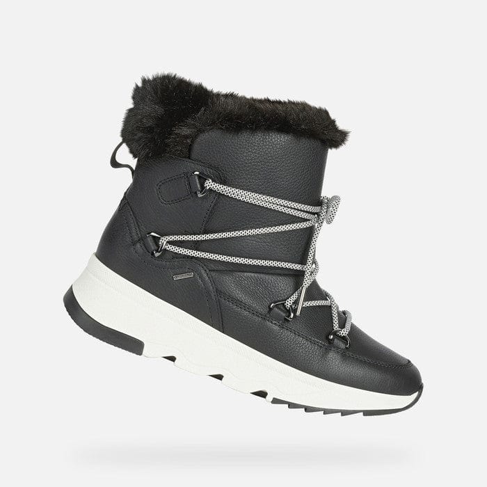 Geox Women's Falena Leather Winter Boots- Black - Image 3