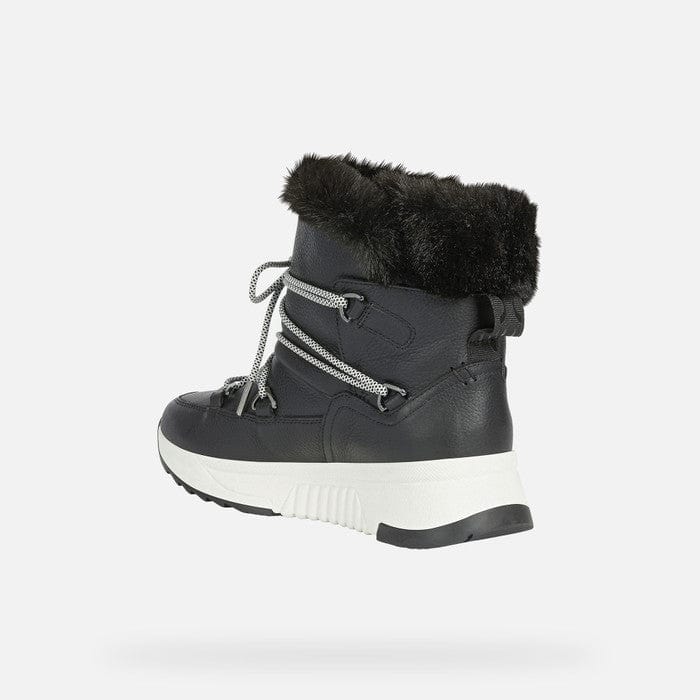 Geox Women's Falena Leather Winter Boots- Black - Image 4