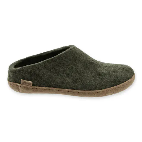 Glerups Open Heel Slippers- Forest