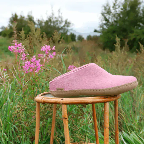 Glerups Open Heel Slippers- Flower - Image 6