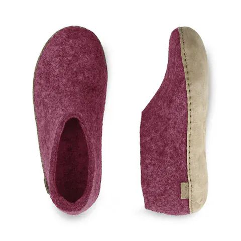 Glerups Shoe Slippers- Cranberry - Image 3