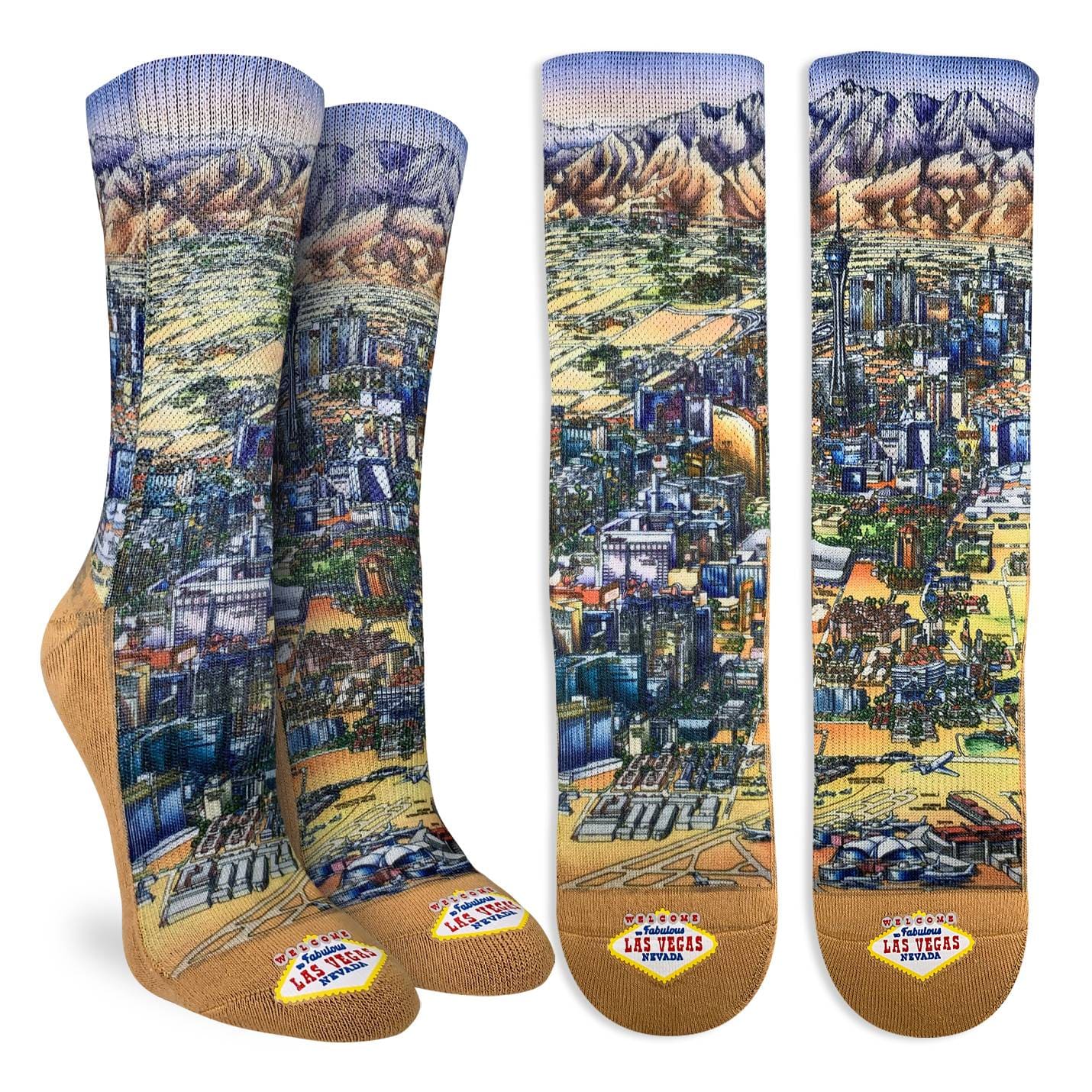 Good Luck Sock Men's Active Fit Socks- Las Vegas