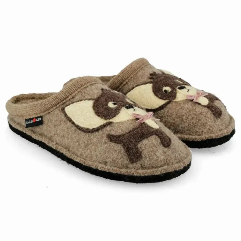Haflinger Women's Flair Chihuahua Slippers- Tan