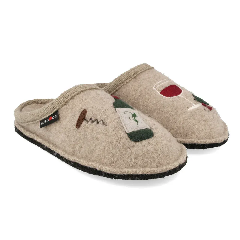 Haflinger Women's Wine Time Slippers- Beige