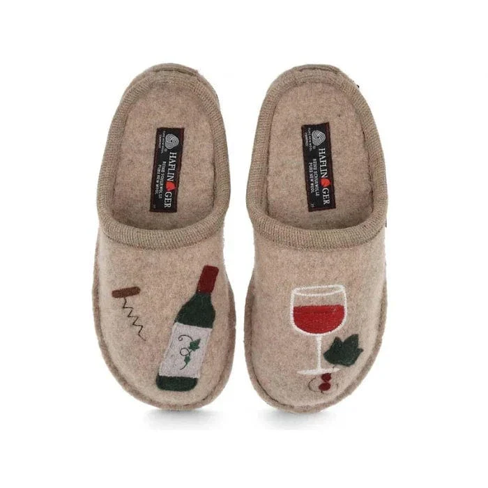 Haflinger Women's Wine Time Slippers- Beige - Image 2