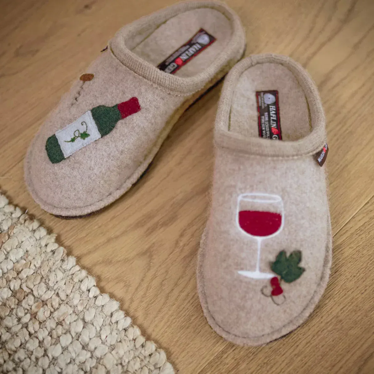 Haflinger Women's Wine Time Slippers- Beige - Image 3