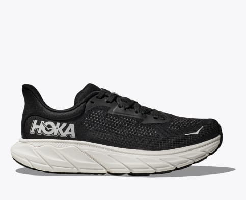 Hoka Women's Arahi 7 Running Shoes- Black/White