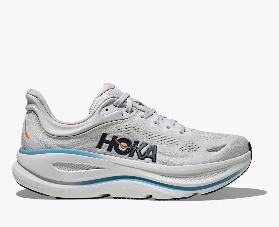 Hoka Men's Bondi 9 Running Shoes- Stardust/ Cosmic Grey