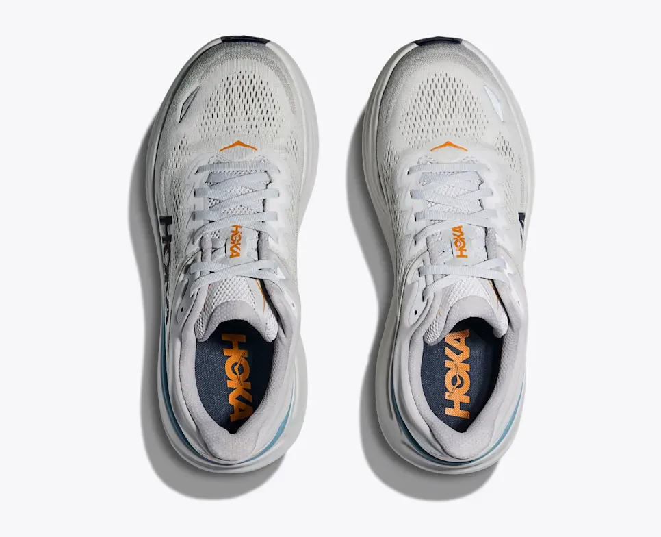 Hoka Men's Bondi 9 Running Shoes- Stardust/ Cosmic Grey - Image 4