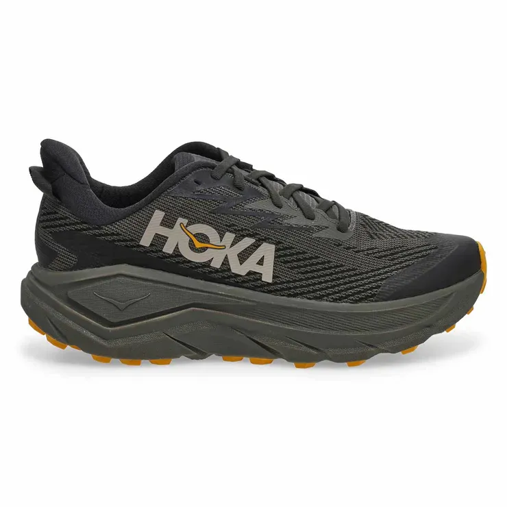 Hoka Men's Challenger 8 Gore-Tex® Trail Running Shoes- Asphalt Grey/ Varsity