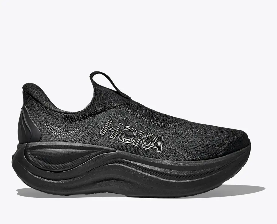 Hoka Men's Skyward Laceless Slip-on Walking Shoes- Black/ Black