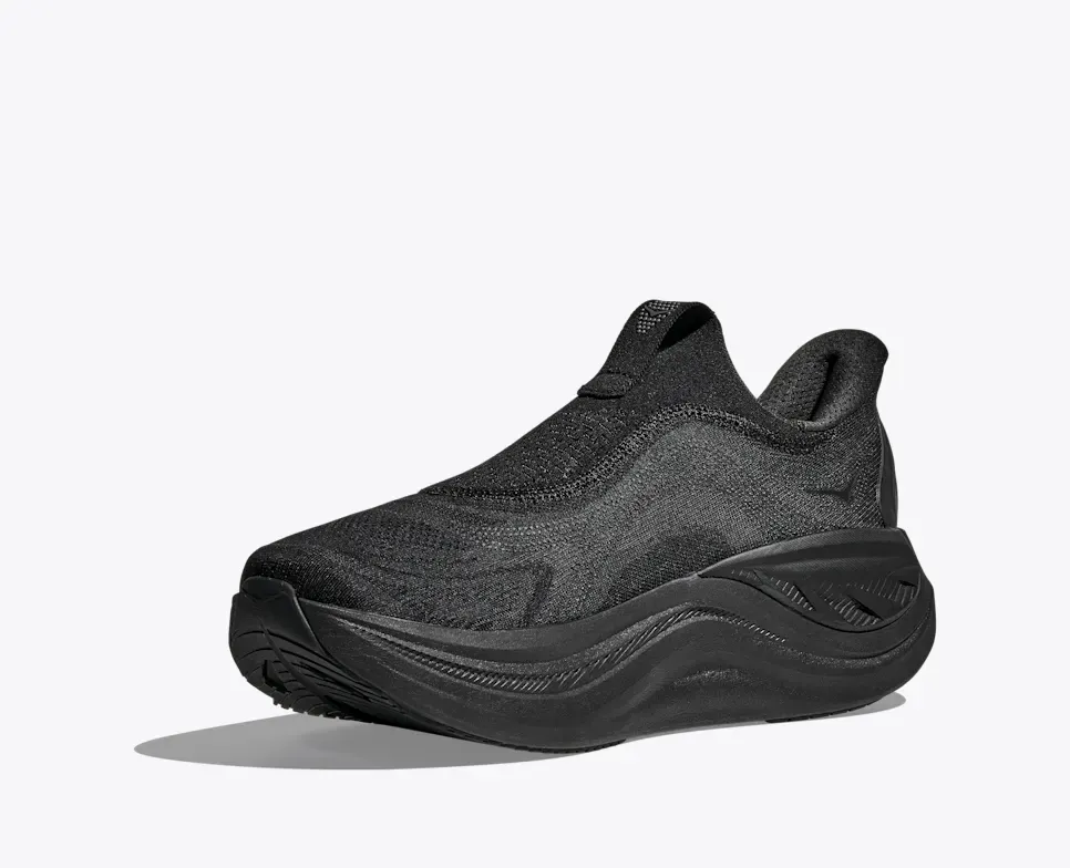 Hoka Men's Skyward Laceless Slip-on Walking Shoes- Black/ Black - Image 3