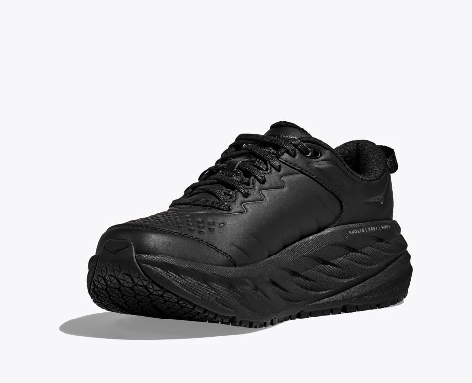 Hoka Men's Bondi Slip Resistant Shoes- Black - Image 3