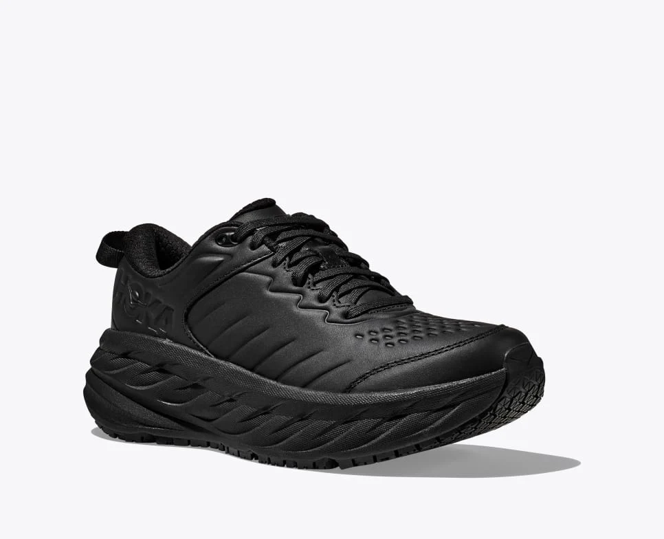 Hoka Men's Bondi Slip Resistant Shoes- Black - Image 6