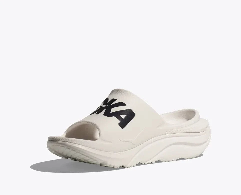 Hoka Unisex Ora Athletic Slides- White/ Black - Image 4