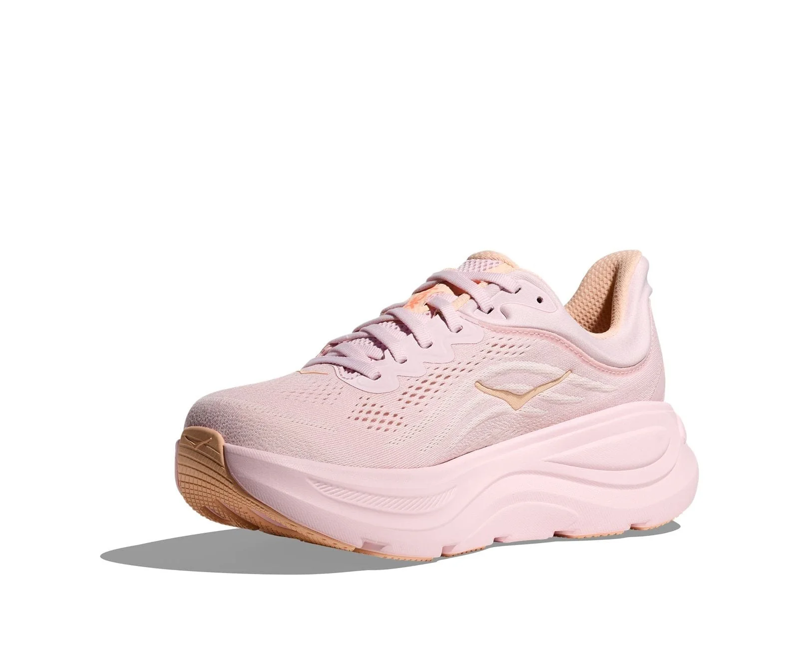 Hoka Women's Bondi 9 Running Shoes- Lilac Cream/ Tangerine Glow - Image 3