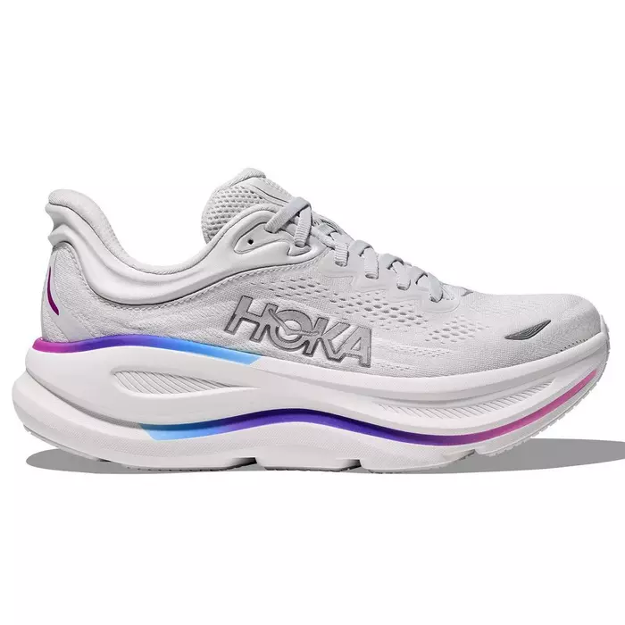 Hoka Women's Bondi 9 Running Shoes- Cosmic Grey/ White