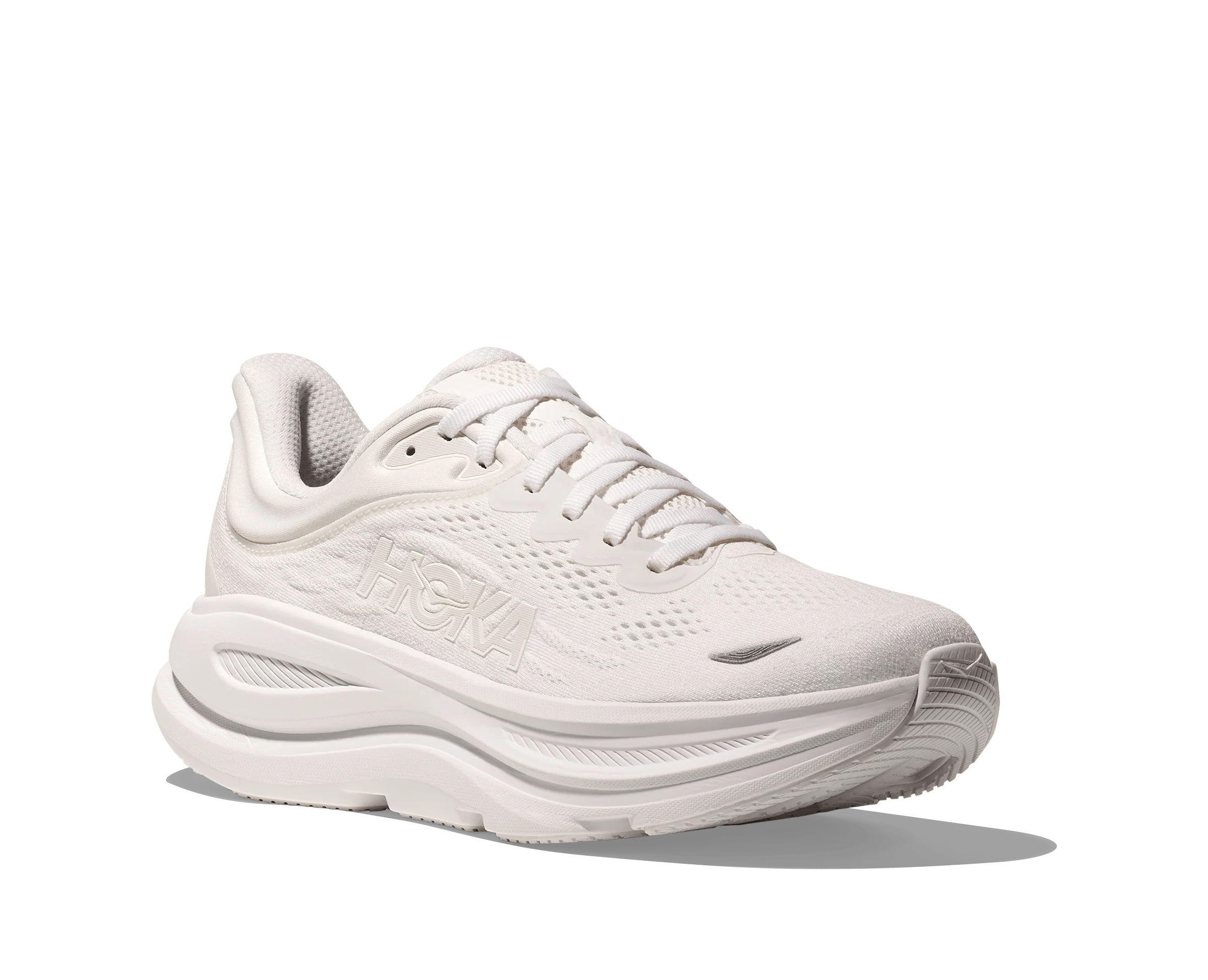 Hoka Women's Bondi 9 Running Shoes - All White - Image 4