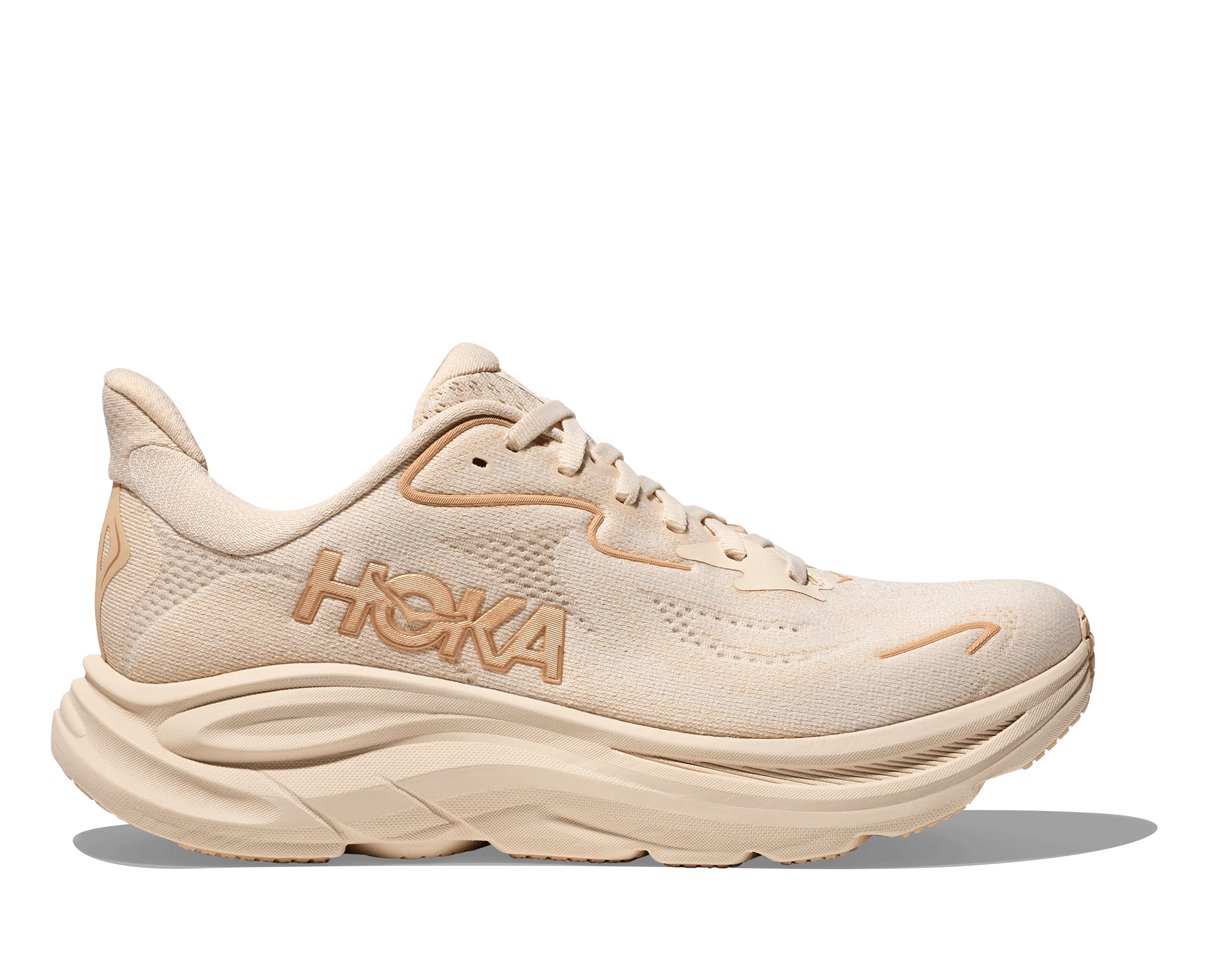 Hoka Women's Clifton 10 Running Shoes- Vanilla/ Birch