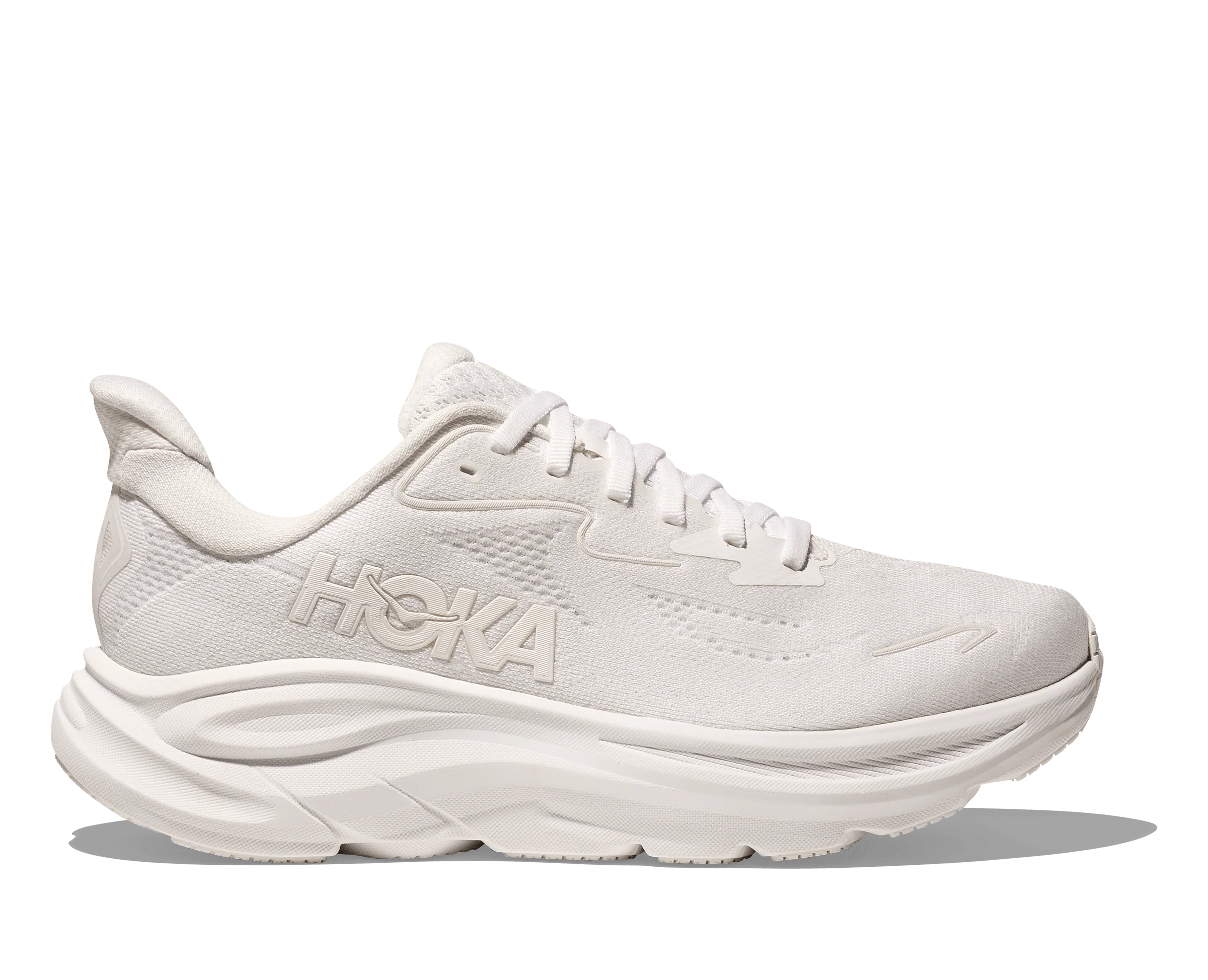Hoka Women's Clifton 10 Running Shoes- All White