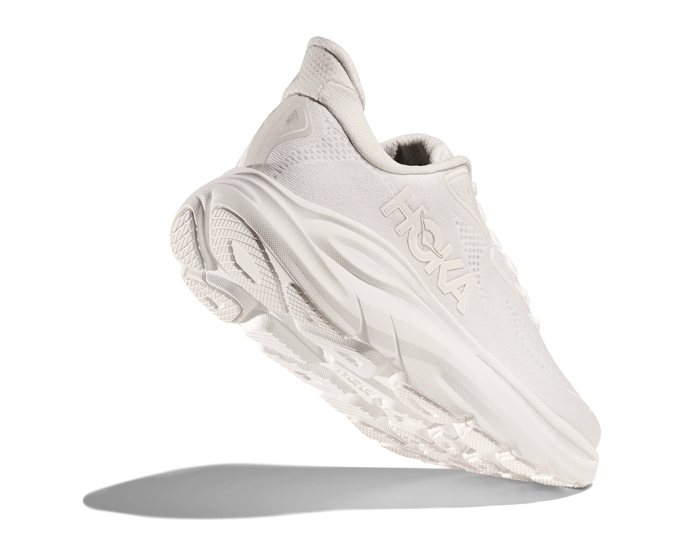 Hoka Women's Clifton 10 Running Shoes- All White - Image 4