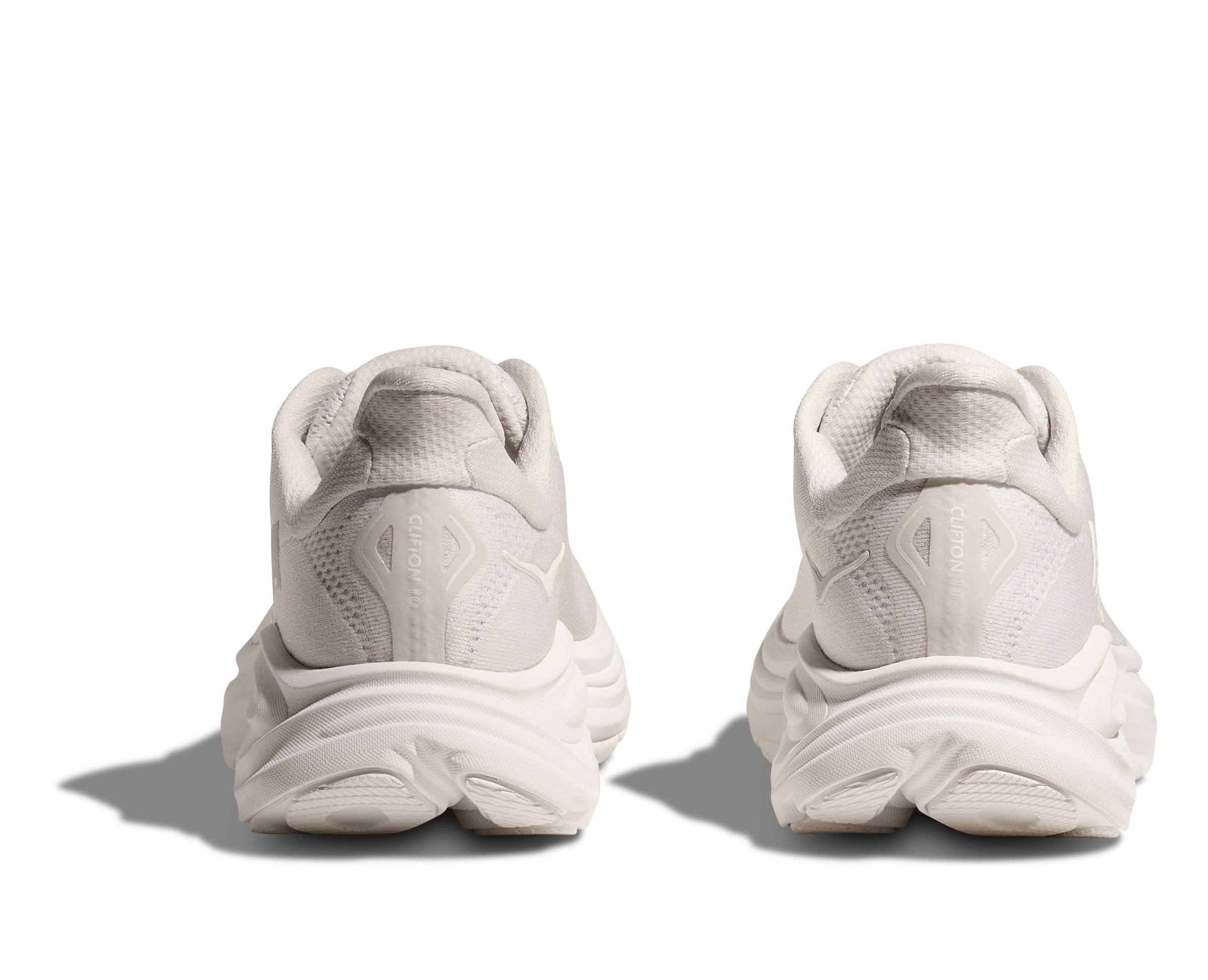 Hoka Women's Clifton 10 Running Shoes- All White - Image 5