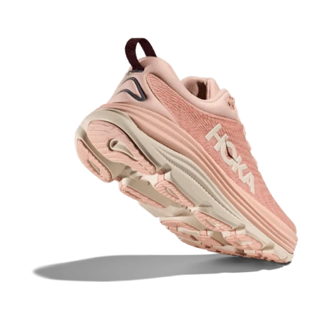 Hoka Women's Gaviota 5 Running Shoes- Rose Latte/ Rose Cream - Image 3