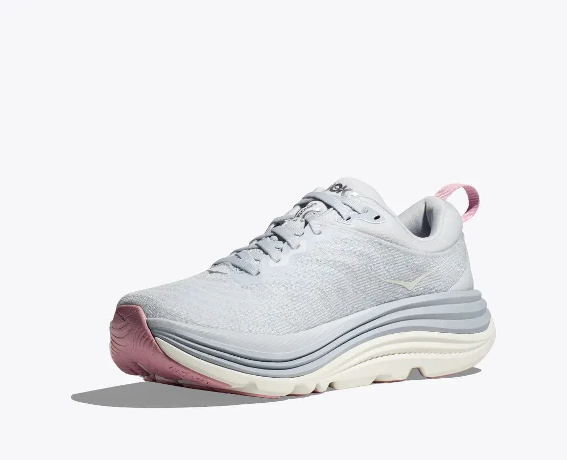 Hoka Women's Gaviota 5 Running Shoes- Sea Ice/ Pink Twilight - Image 4
