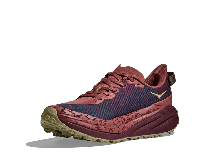 Hoka Women's Speedgoat 6 Trail Runners- Rouge/ Black Cherry - Image 3