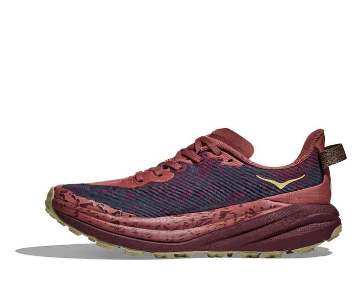 Hoka Women's Speedgoat 6 Trail Runners- Rouge/ Black Cherry - Image 4
