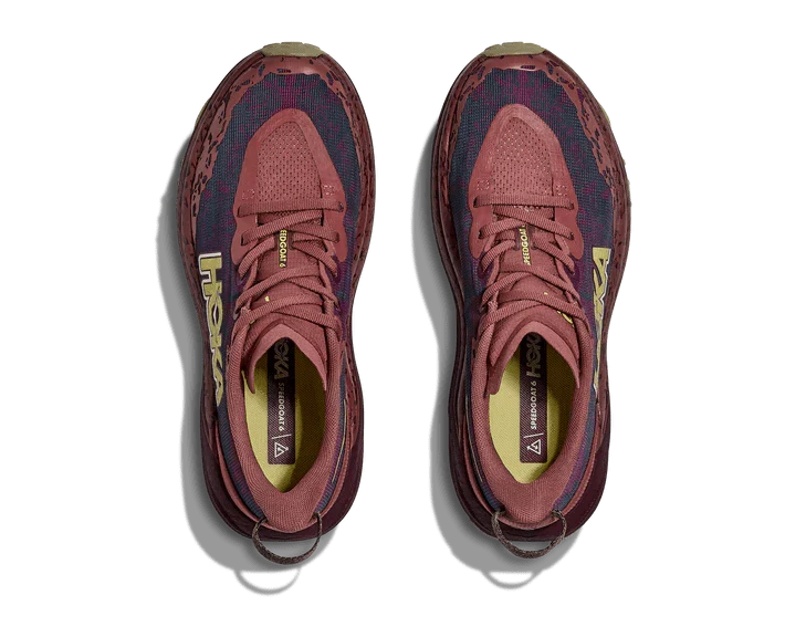 Hoka Women's Speedgoat 6 Trail Runners- Rouge/ Black Cherry - Image 5