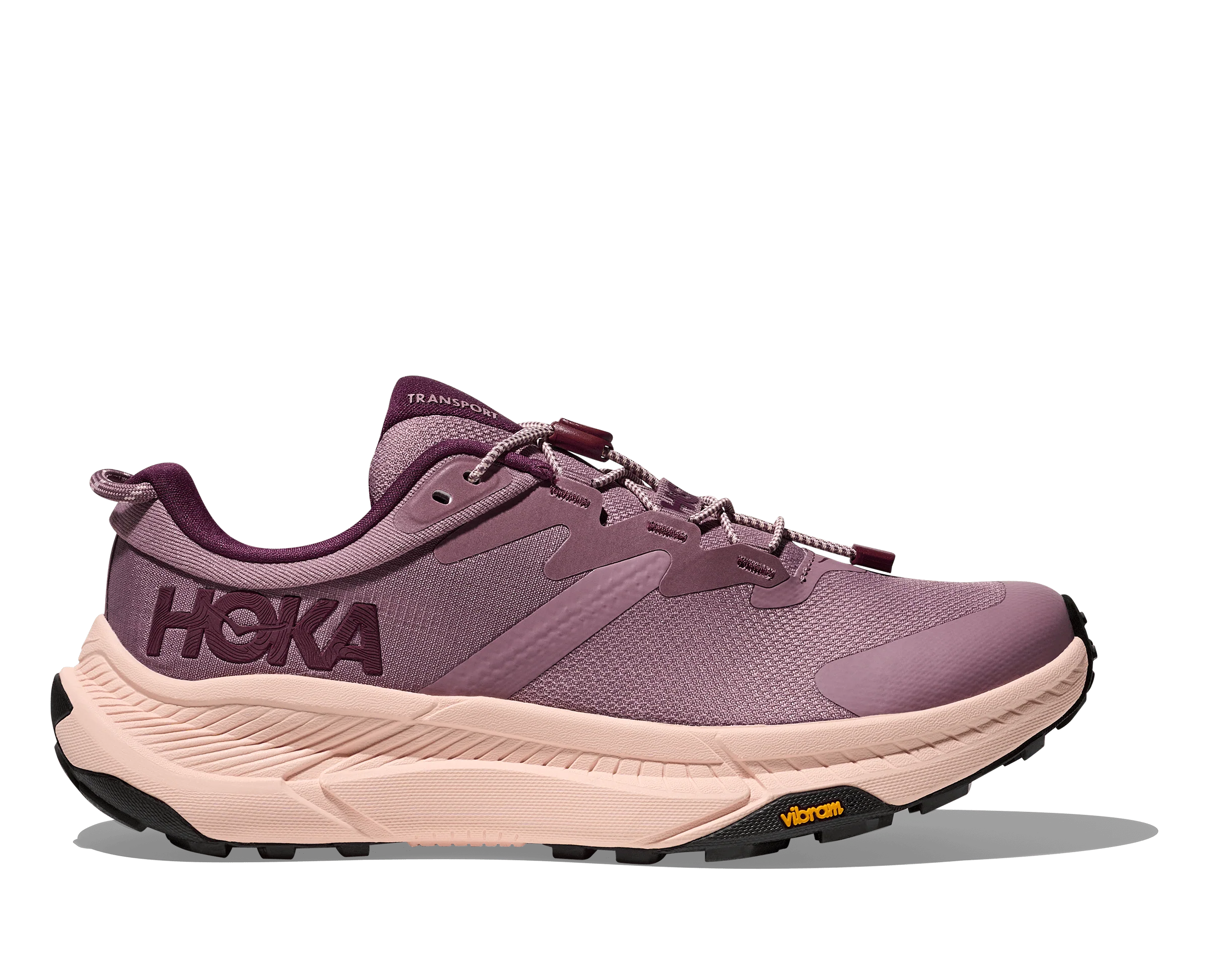 Hoka Women's Transport Walking Shoes- Classic Mauve/ Dawn Light