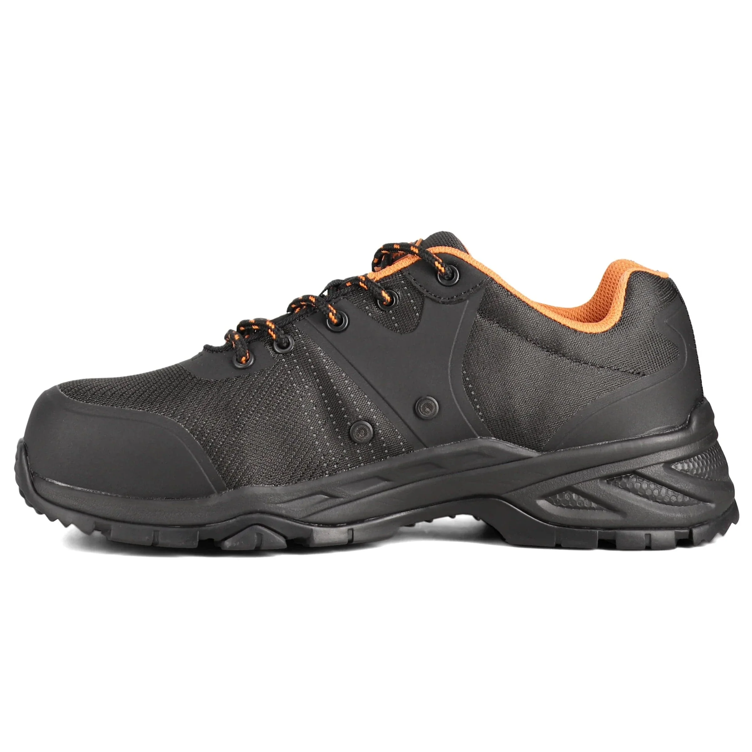 JB Goodhue Men's Workforce 1 CSA Work Shoes- Black Orange - Image 3