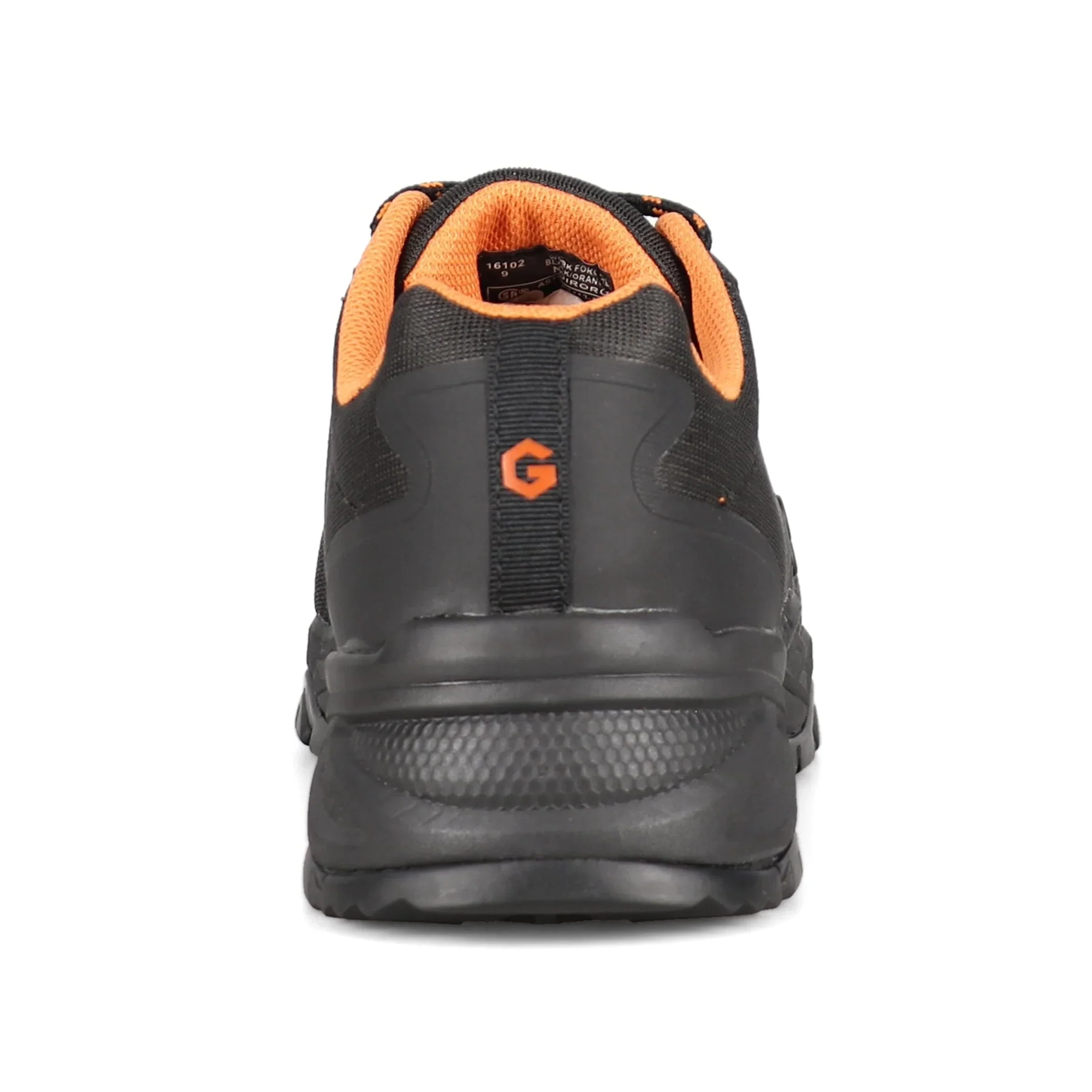 JB Goodhue Men's Workforce 1 CSA Work Shoes- Black Orange - Image 4
