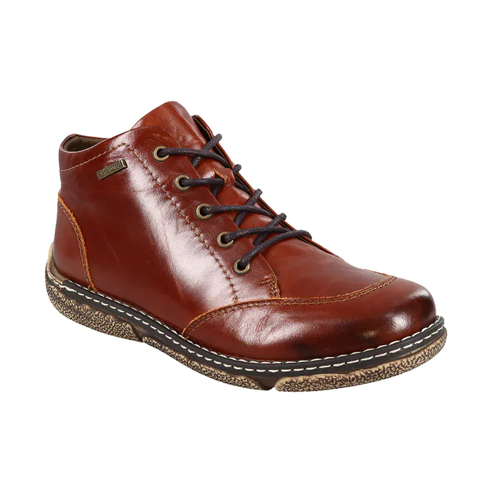 Josef Seibel Women's Priscilla 01 Boots- Brandy Textured Leather - Image 2