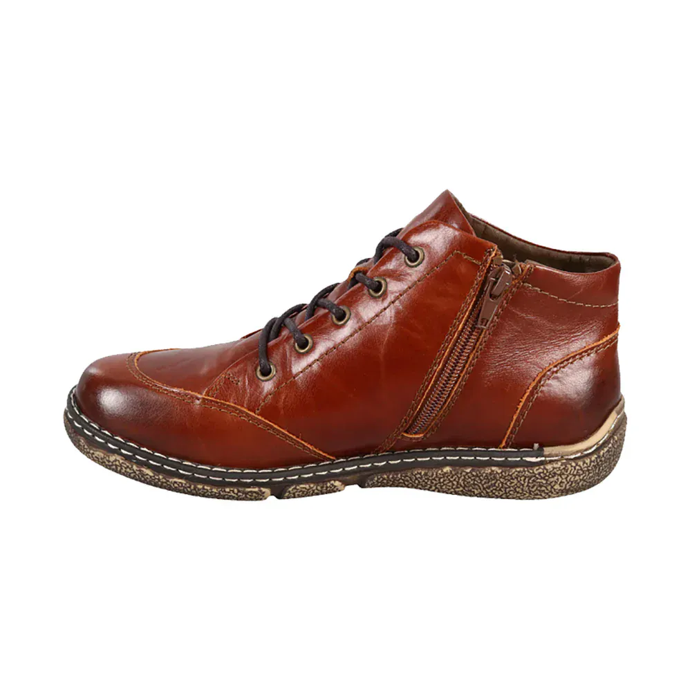 Josef Seibel Women's Priscilla 01 Boots- Brandy Textured Leather - Image 3
