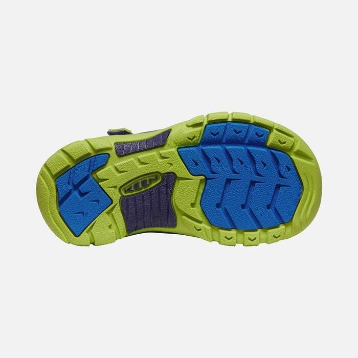 Keen Kids Newport H2 Sandals- Blue Depths/ Chartreuse - Image 3