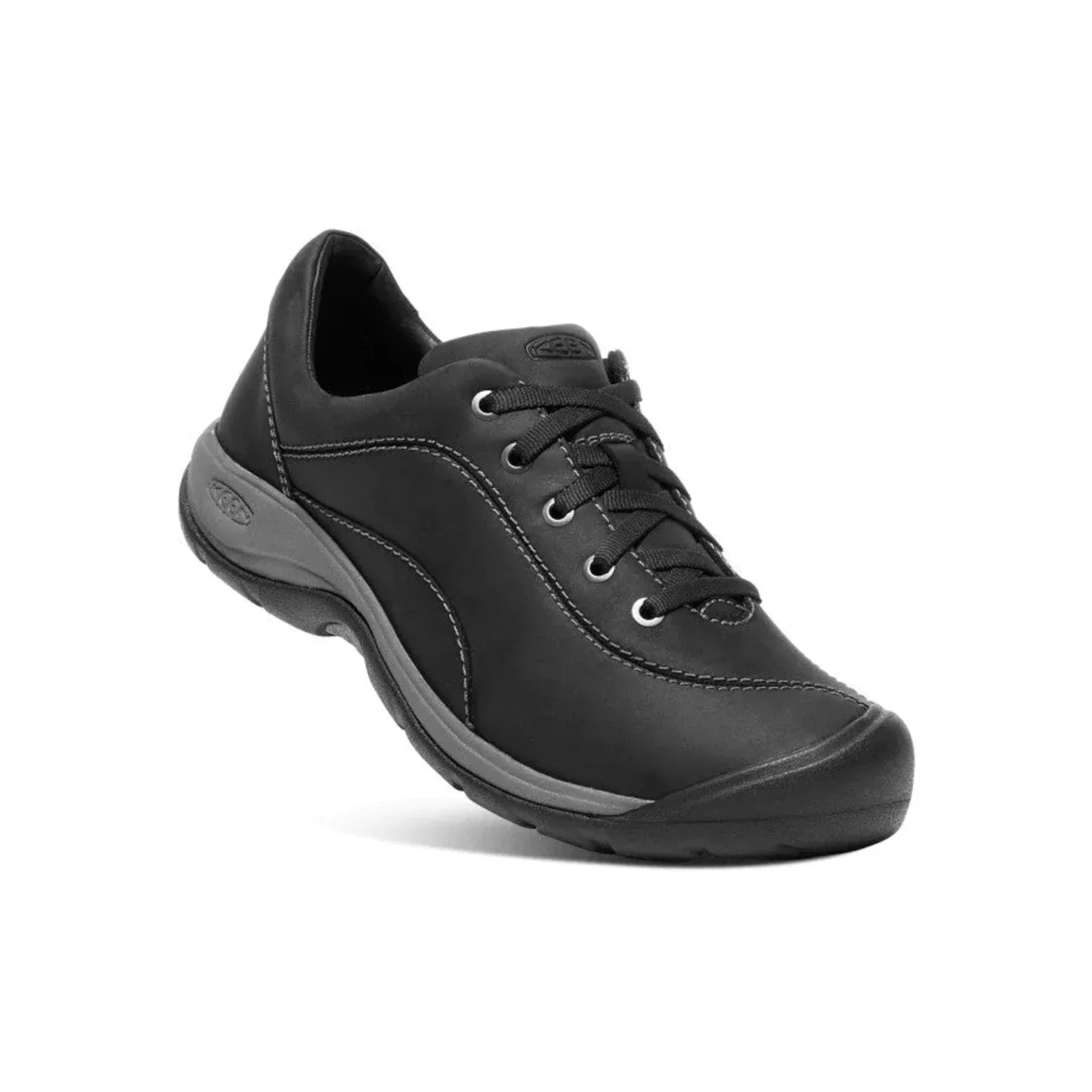 Keen Women's Presidio Lace Up Shoes- Black/ Steel Grey - Image 2