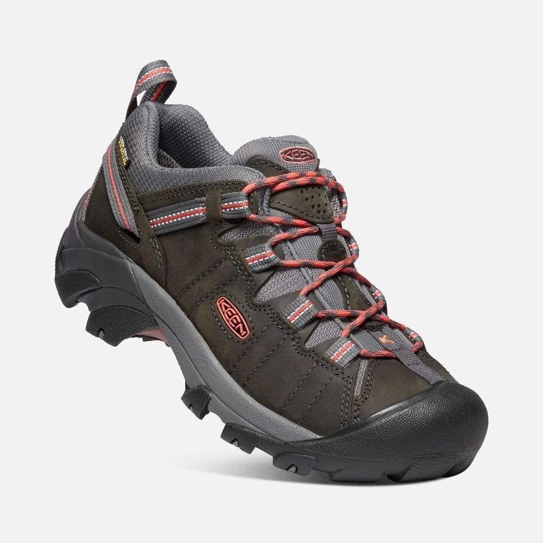 Keen Women's Targhee II Waterproof Shoes- Magnet/ Coral - Image 2