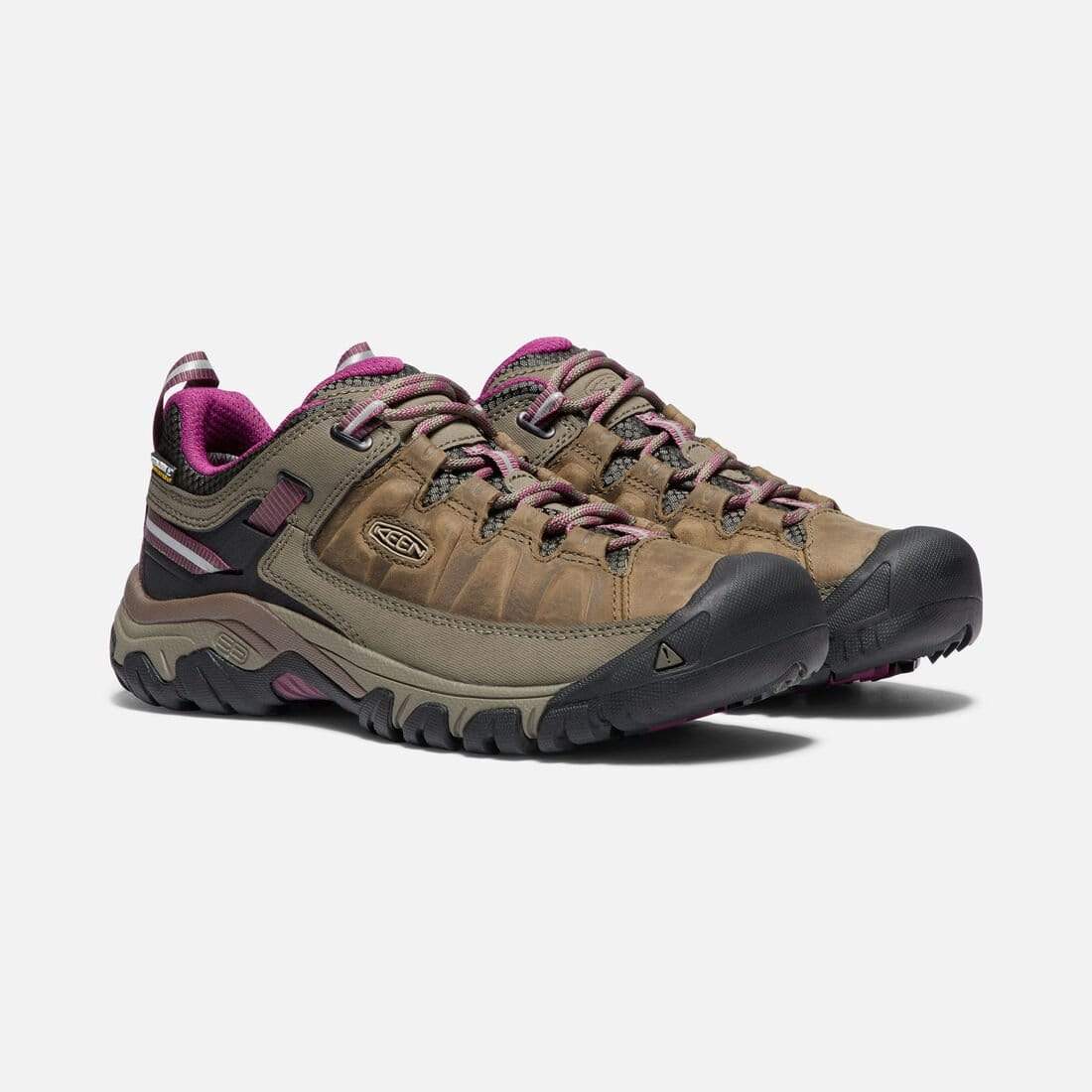 Keen Women's Targhee III Waterproof Hiking Shoes- Weiss/ Boysenberry - Image 3