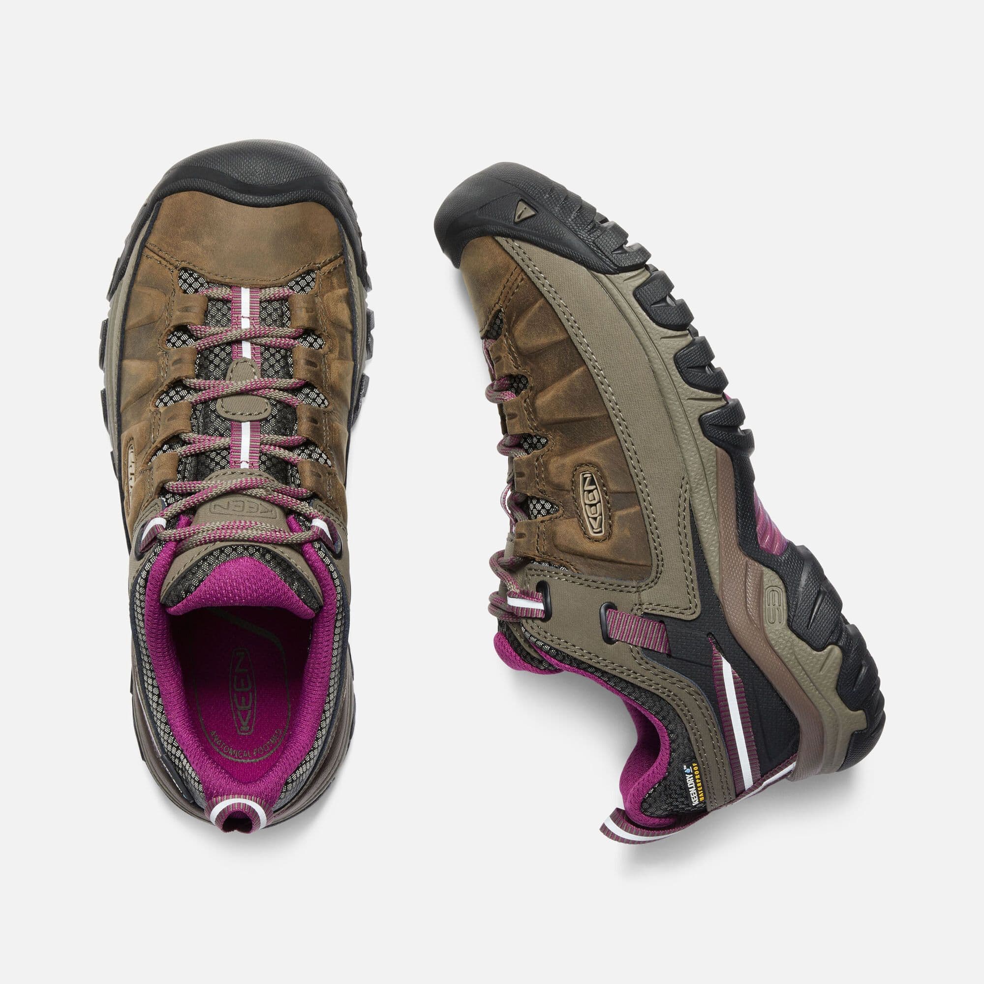 Keen Women's Targhee III Waterproof Hiking Shoes- Weiss/ Boysenberry - Image 4