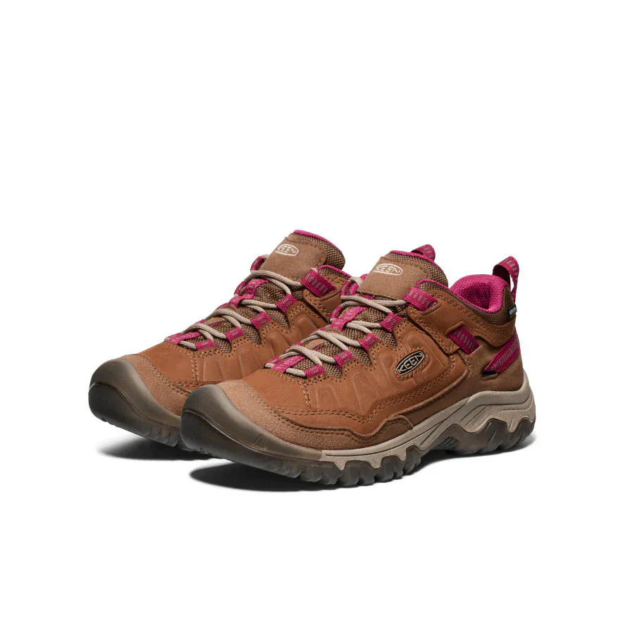 Keen Women's Targhee IV Waterproof Hiking Shoes- Bison/ Beaujolis - Image 4