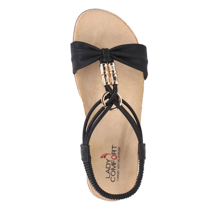Lady Comfort Women's Brianna 03 Sandals- Black - Image 2
