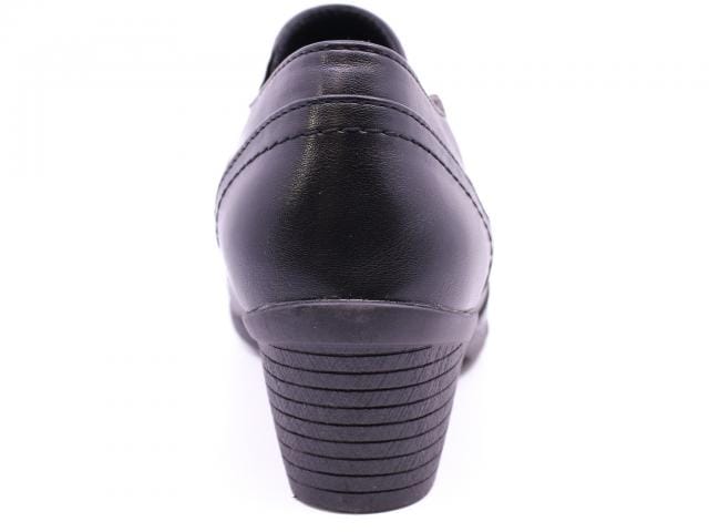 Lady Comfort Women's Noelle 02 Zip Heeled Loafers- Black - Image 5