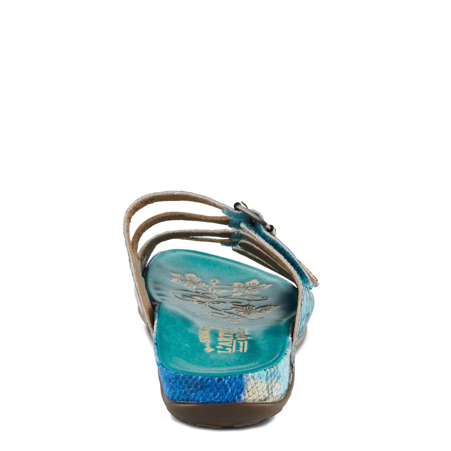 L'Artiste Women's Chaima Sandals- Turquoise Multi - Image 4